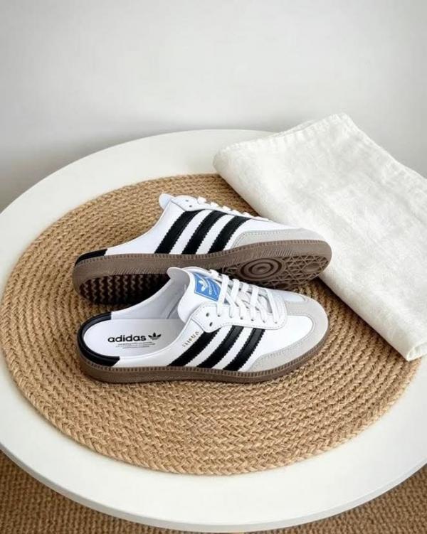 Adidaas Samba Mule White Black For Mens 669