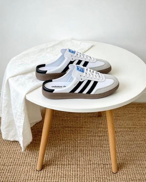 Adidaas Samba Mule White Black For Mens 669