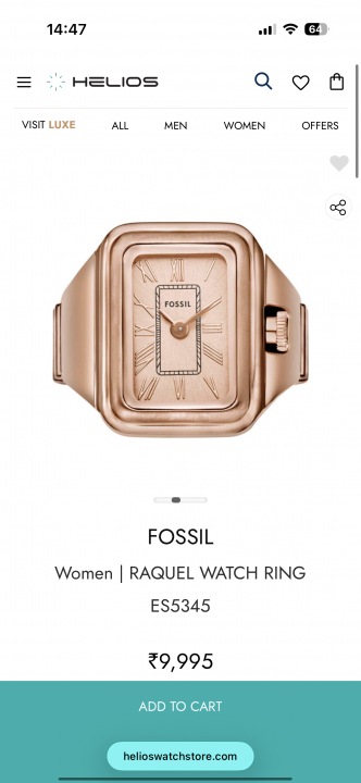 FOSSIIL RAQUEL RING WATCH UNISEX R-3