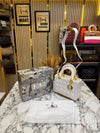 Christian Dio Medium lady Glossy Handbag With Box And Dust Bag (white) 1809