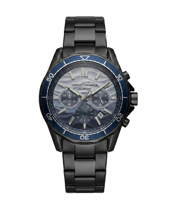 Armaani Exchange 100 Meters Black  Two Shade Dial