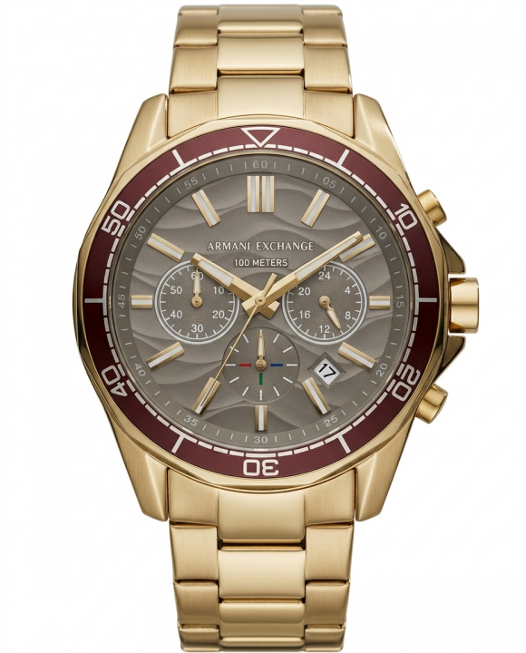 Armaani Exchange 100 Meters Golden Grey Dial