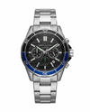 Armaani Exchange 100 Meters  Silver Blue Dial