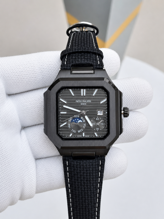 Patek Phillippe Cubitus Quartz Open Back Black AT123
