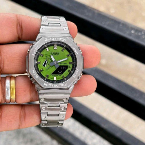 G SHOCK GA 2100 Silver Green dial F39