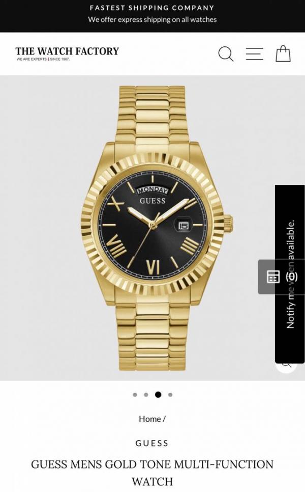Gues s Day Date Men Gold Black
