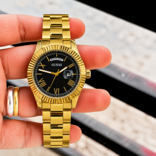 Gues s Day Date Men Gold Black