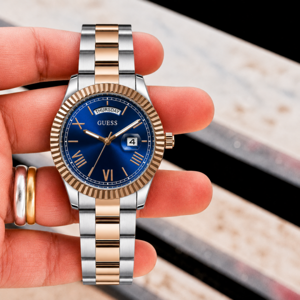 Gues s Day Date Men Dual Tone rose blue