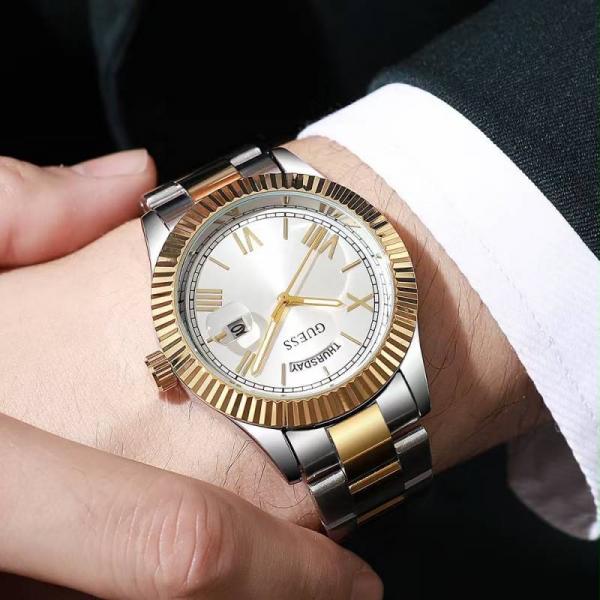 Gues s Day Date Men Dual tone Gold White