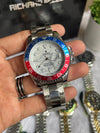 ROLEEX GMT MASTER 2 SILVER RED BLUE WHITE DIAL AT462