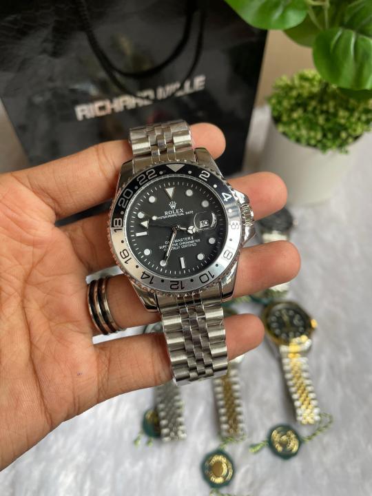 ROLEEX GMT MASTER 2 SILVER GREY BLACK DIAL AT462