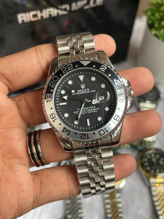 ROLEEX GMT MASTER 2 SILVER GREY BLACK DIAL AT462