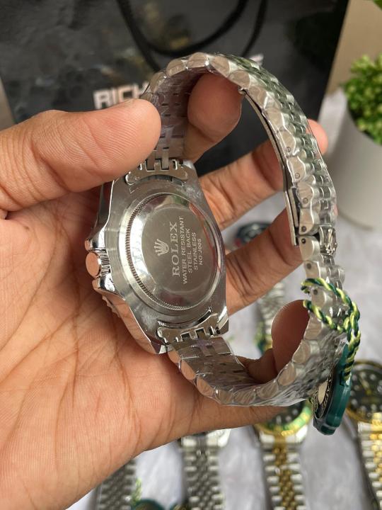 ROLEEX GMT MASTER 2 SILVER BLACK DIAL AT462