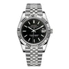 SEIK O MOD DATE JUST SWISS MOVEMENT LIKE AUTO BLACK DIAL 676