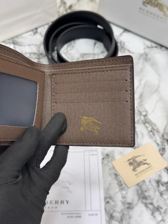 Burberr Wallet Belt combo With Box And Dust Bag(B66-2 Black)