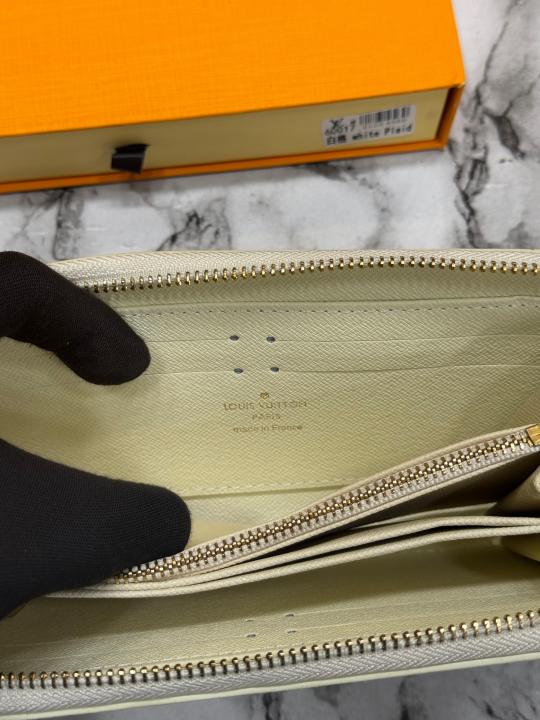 LOUI VUITTON PREMIUM WALLET WITH OG BOX AAA60017 [ WHITE STYLE ]