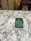Goyar Signature Chevron Compact Wallet With Box And Dust Bag (Green)