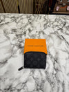 Loui Vuitton Classic Monogram Compact Zip Wallet (Black Flower) (60067)