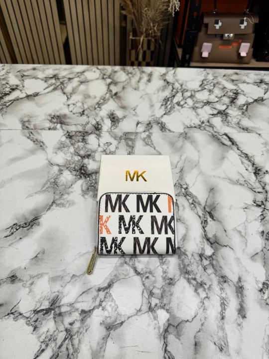 MICHAEL KOR MINI PREMIUM WALLET WITH OG BOX MK104 - WHITE