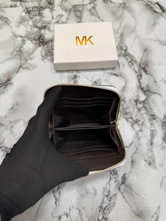 MICHAEL KOR MINI PREMIUM WALLET WITH OG BOX MK104 - WHITE