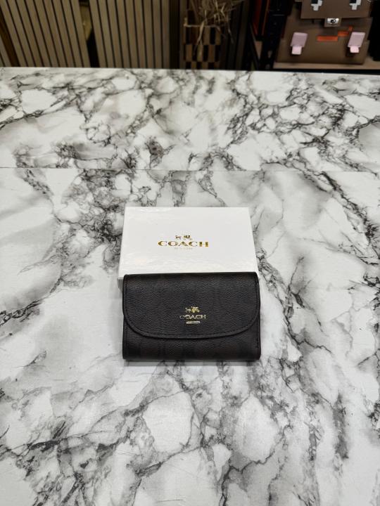 Coac three fold wallet with box (aaa61302 coffee)