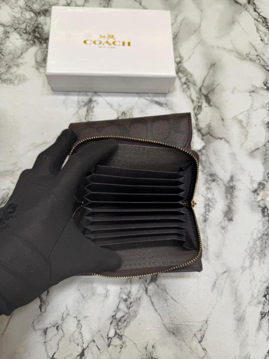 Coac three fold wallet with box (aaa61302 coffee)