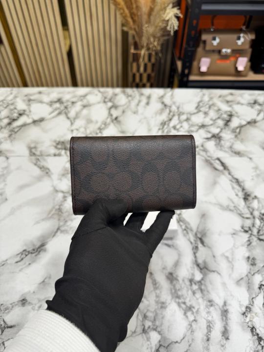 Coac three fold wallet with box (aaa61302 coffee)