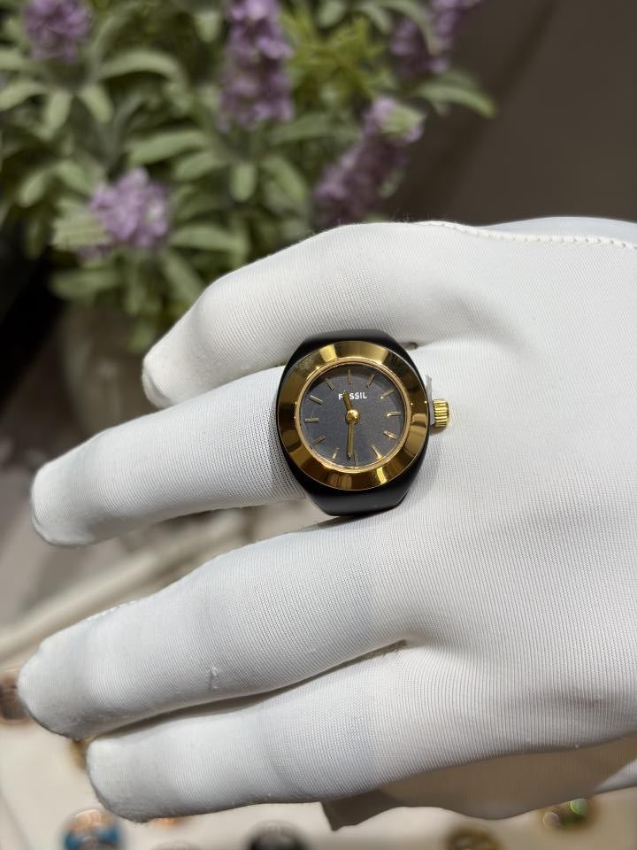 FOSSIIL UNISEX RING gold WATCH R-15
