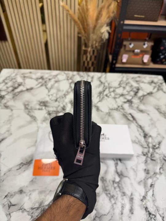 Herme H Textured Leather Long Zipper Wallet With Box (LD07)