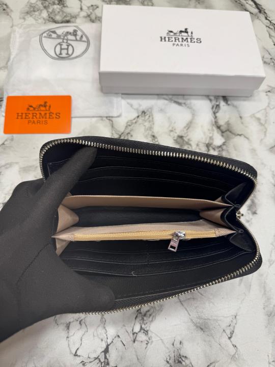 Herme H Textured Leather Long Zipper Wallet With Box (LD07)