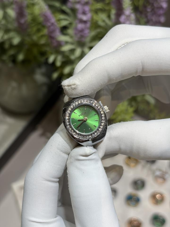 FOSSIIL DIAMOND UNISEX RING WATCH R-22
