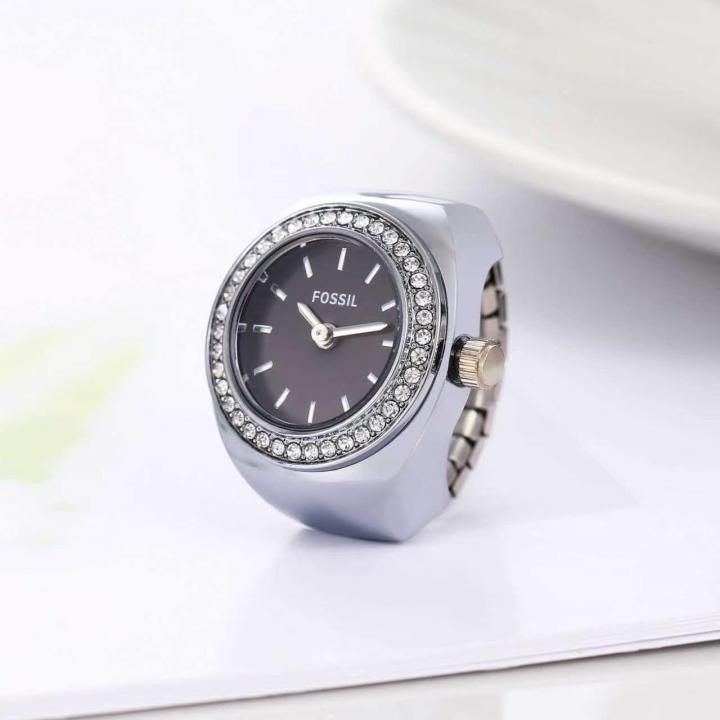 FOSSIIL DIAMOND UNISEX RING WATCH R-23