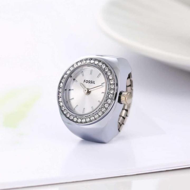 FOSSIIL DIAMOND UNISEX RING WATCH R-24