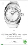 FOSSIIL DIAMOND UNISEX RING WATCH R-24