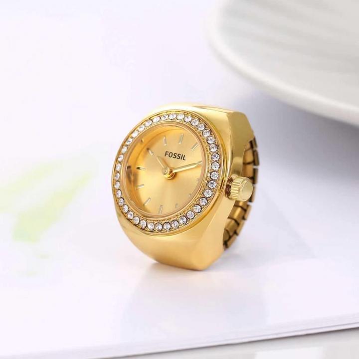 FOSSIIL DIAMOND UNISEX RING WATCH R-25