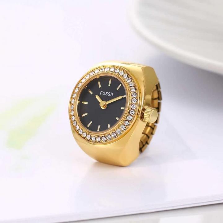 FOSSIIL DIAMOND UNISEX RING WATCH R-26