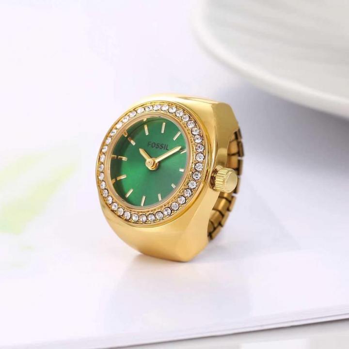 FOSSIIL DIAMOND UNISEX RING WATCH R-27