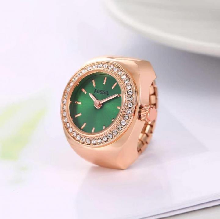 FOSSIIL DIAMOND UNISEX RING WATCH R-29