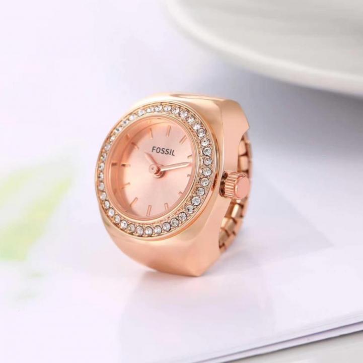 FOSSIIL DIAMOND UNISEX RING WATCH R-30