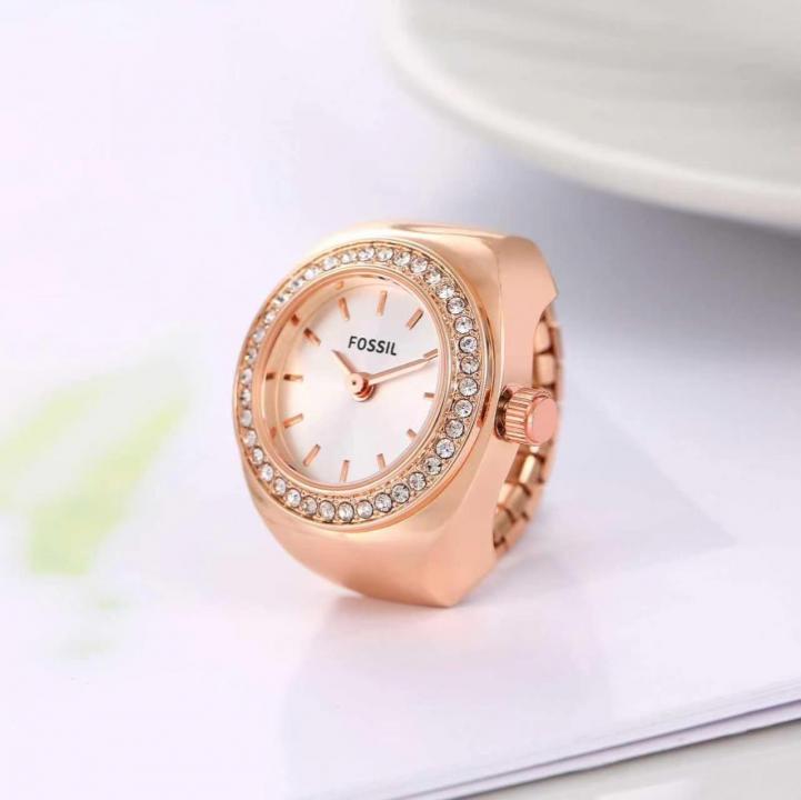 FOSSIIL DIAMOND UNISEX RING WATCH R-32