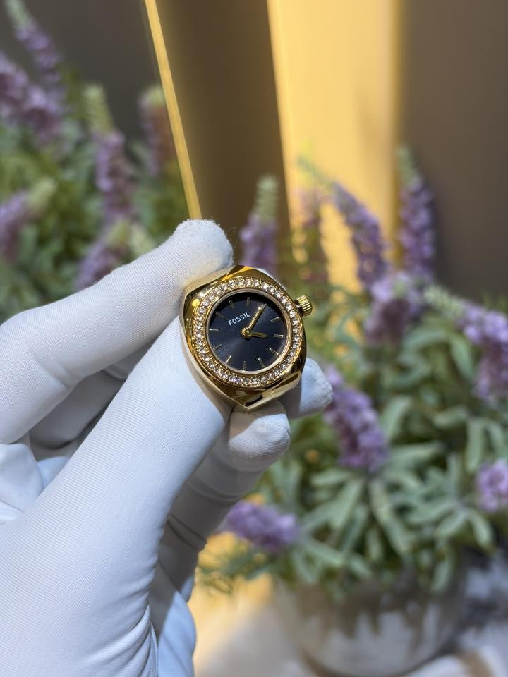 FOSSIIL DIAMOND UNISEX RING WATCH R-26