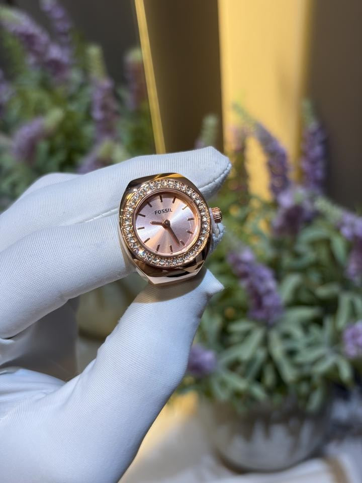 FOSSIIL DIAMOND UNISEX RING WATCH R-30