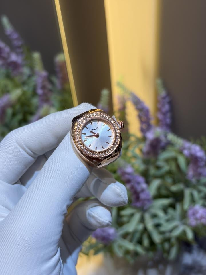 FOSSIIL DIAMOND UNISEX RING WATCH R-32