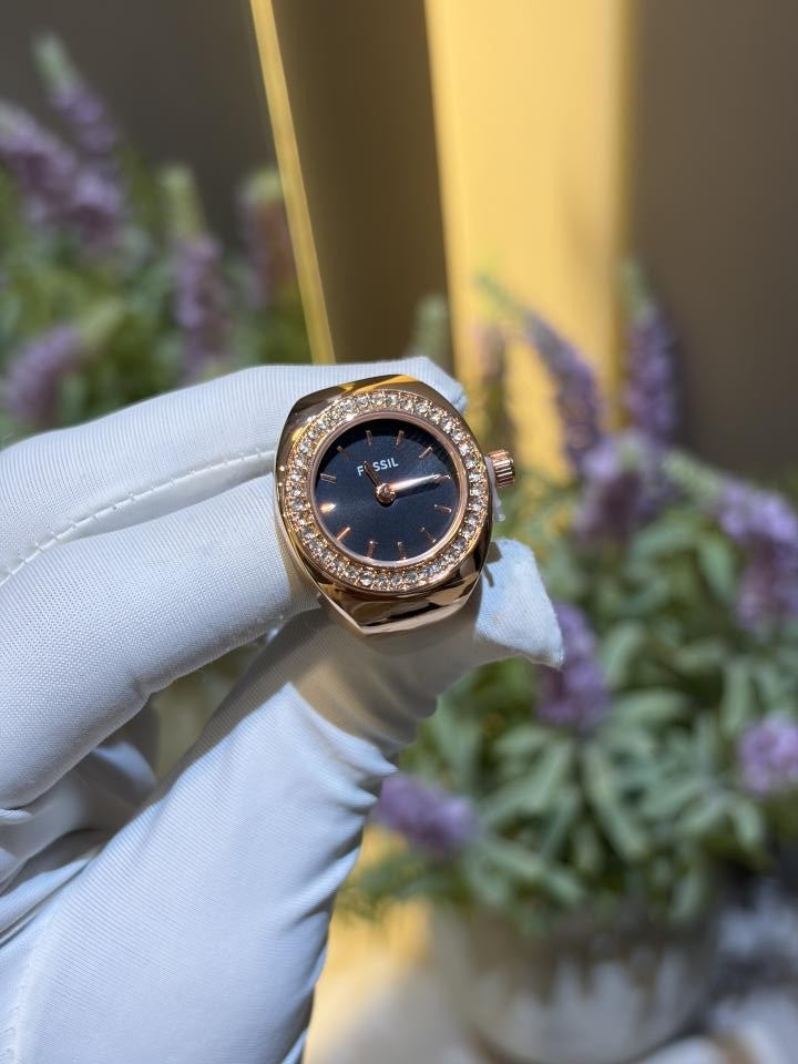 FOSSIIL DIAMOND UNISEX RING WATCH R-31