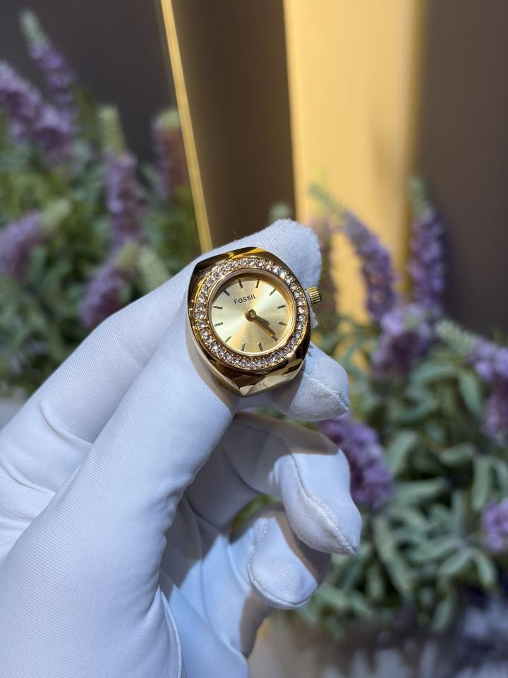 FOSSIIL DIAMOND UNISEX RING WATCH R-25