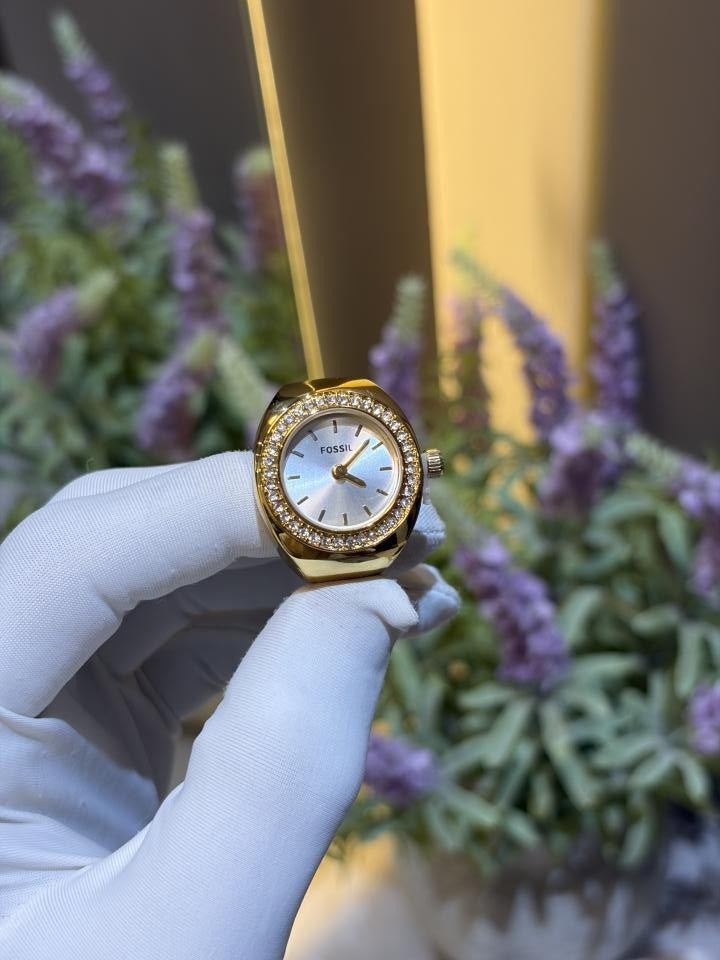 FOSSIIL DIAMOND UNISEX RING WATCH R-28