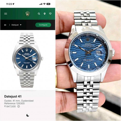 Rollex_Datejust 41 Blue motif Dial F50