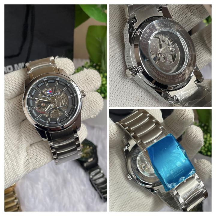 ARMAANI EXCHANGE AX HAMPTON AUTOMATIC BLACK SIVER AT455