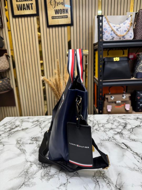 Tommy Hilfige Large Tote Bag With Shoulder Strap Navy Blue (1008)
