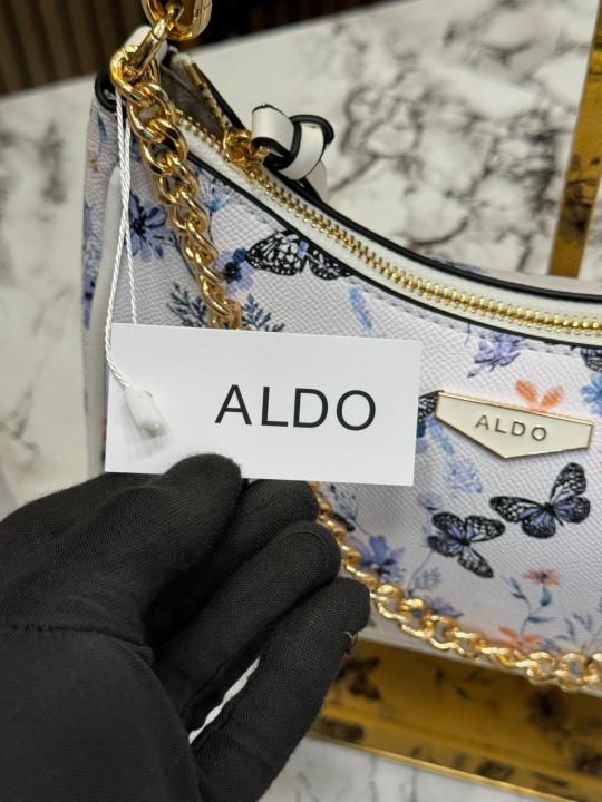 ALD Butterfly Printed Hobo Shoulder Bag With Box (7701) (Blue Flower)